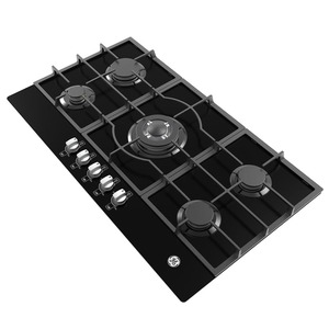 Cubierta de Empotre a Gas 86 cm Vidrio Negro GE Appliances - CGG8615V2