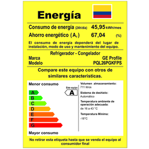 Nevecón No Frost de 755Lts Black Steel GE Profile - PQL26PGKFPS