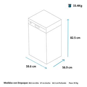 Lavavajillas de 96 Piezas Inoxidable GE Appliances - GBT632SSMSSEC