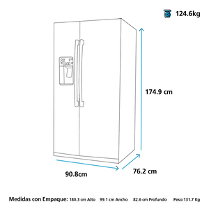 Nevecón No Frost 615 Lts. Brutos Inoxidable GE Profile - PQL22LEKFSS